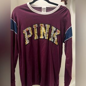 Pink long sleeve shirt size Small